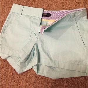 J.Crew 3" chino mint shorts